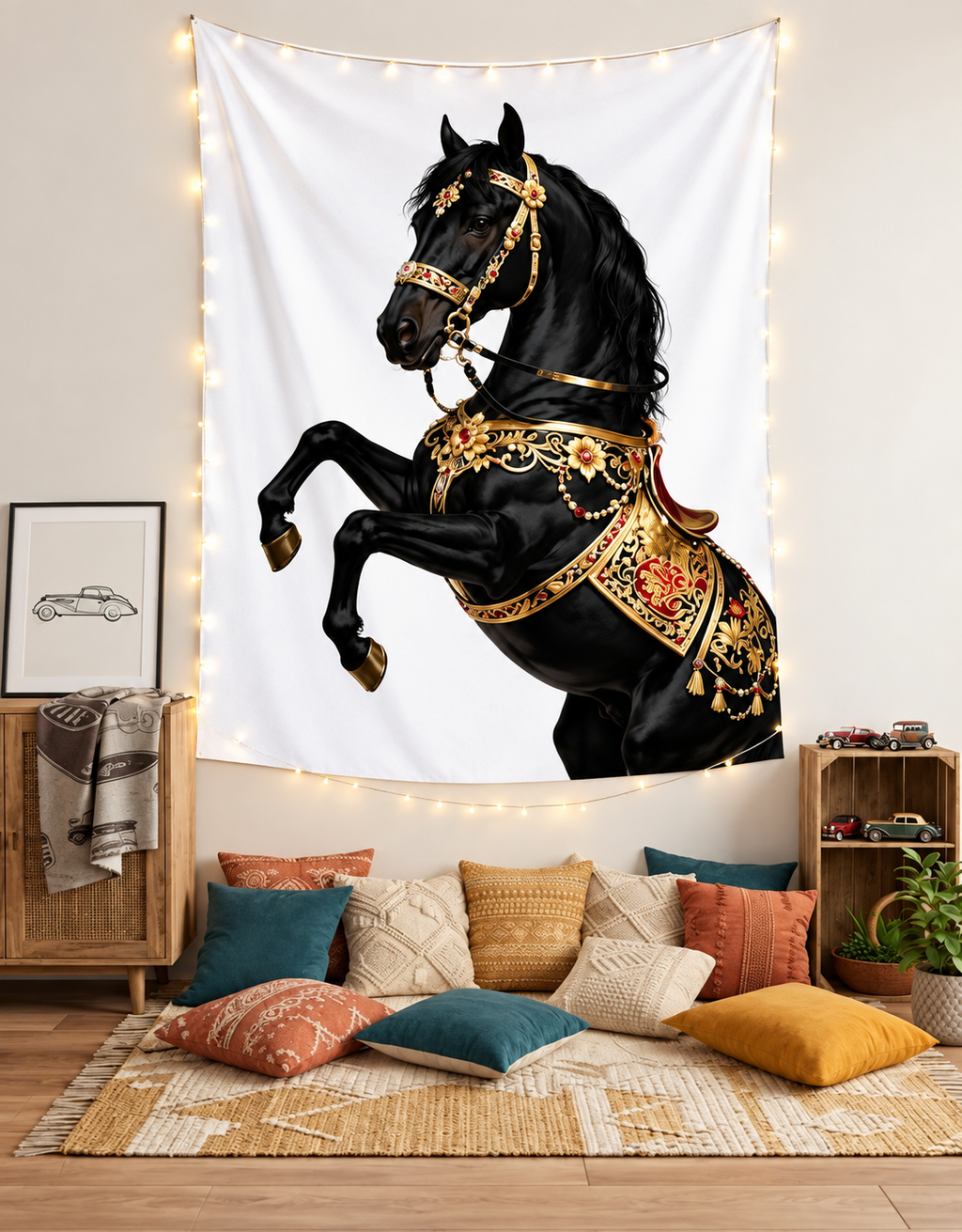 Black Majesty Backdrop Tapestry