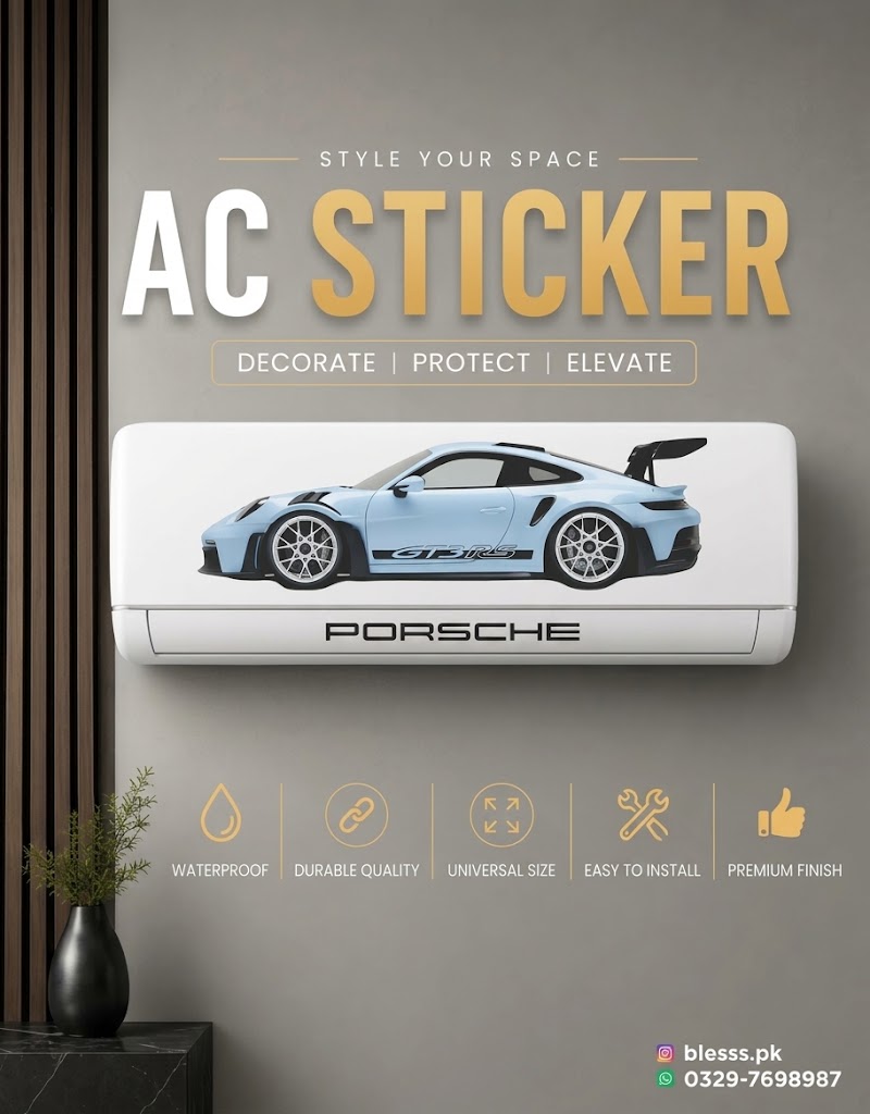 Blue Porsche AC Sticker