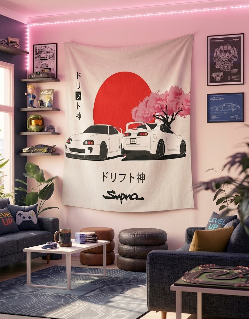 Supra Car Backdrop Tapestry