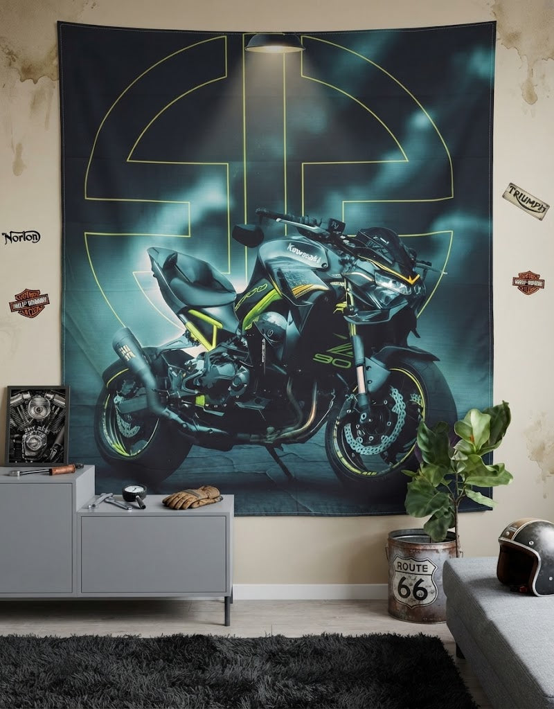 Kawasaki Ninja H2R BackDrop Tapestry