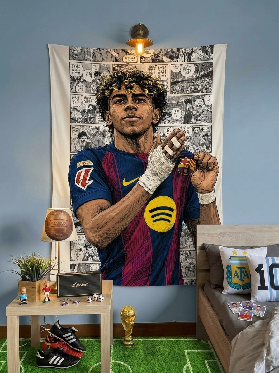 Lamine Yamal Backdrop Tapestry