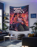 GTA 6 Poster BackDrop Tapestry