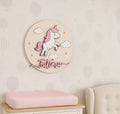 3D Nursery Namezter with Horse with Cloud & Star Background