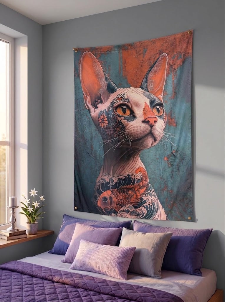 Cat BackDrop Tapestry