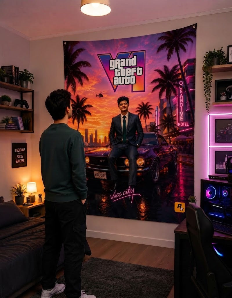 Customized GTA VI Backdrop Tapestry