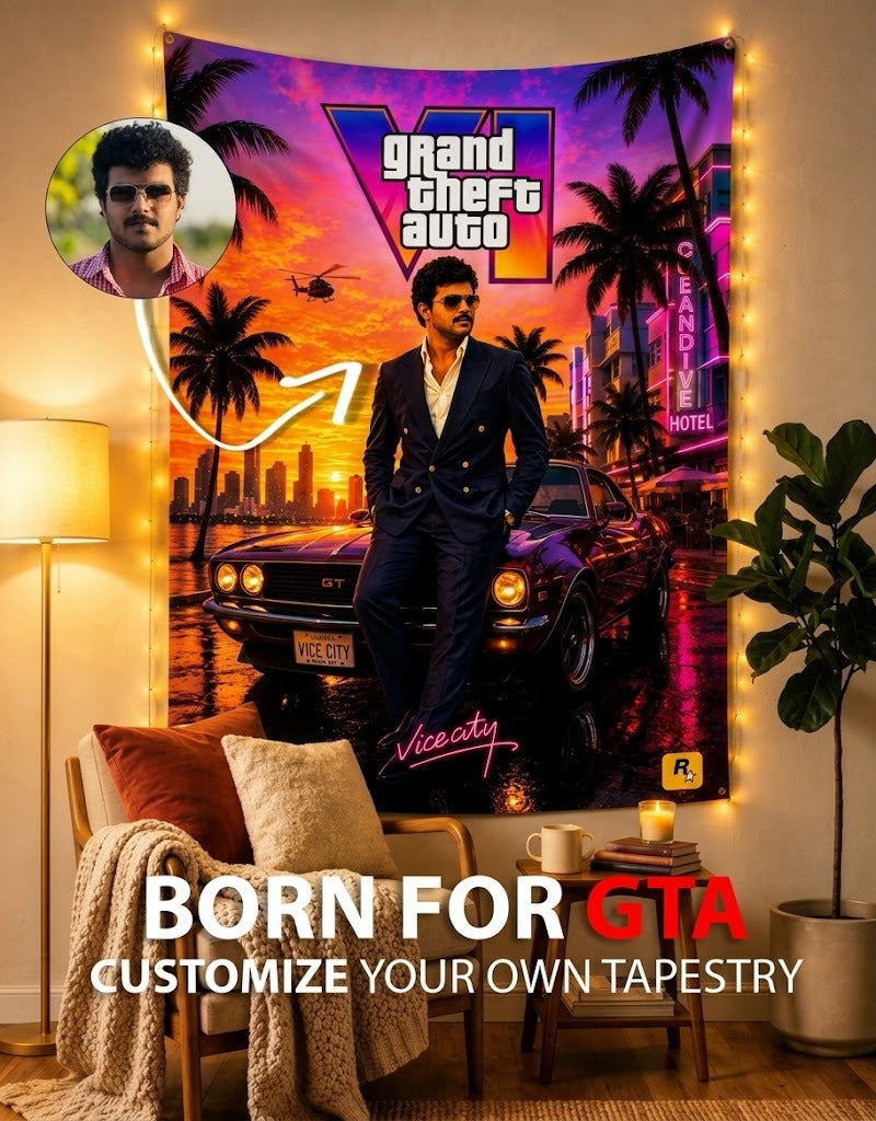 Customized GTA VI Backdrop Tapestry