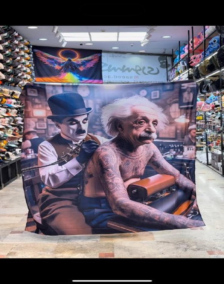 Nweton & Charlie BackDrop Tapestry