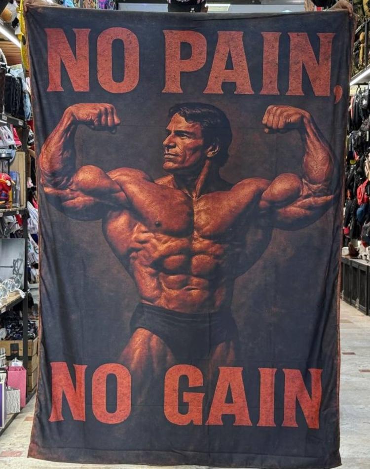 No Pain No Gain BackDrop Tapestry
