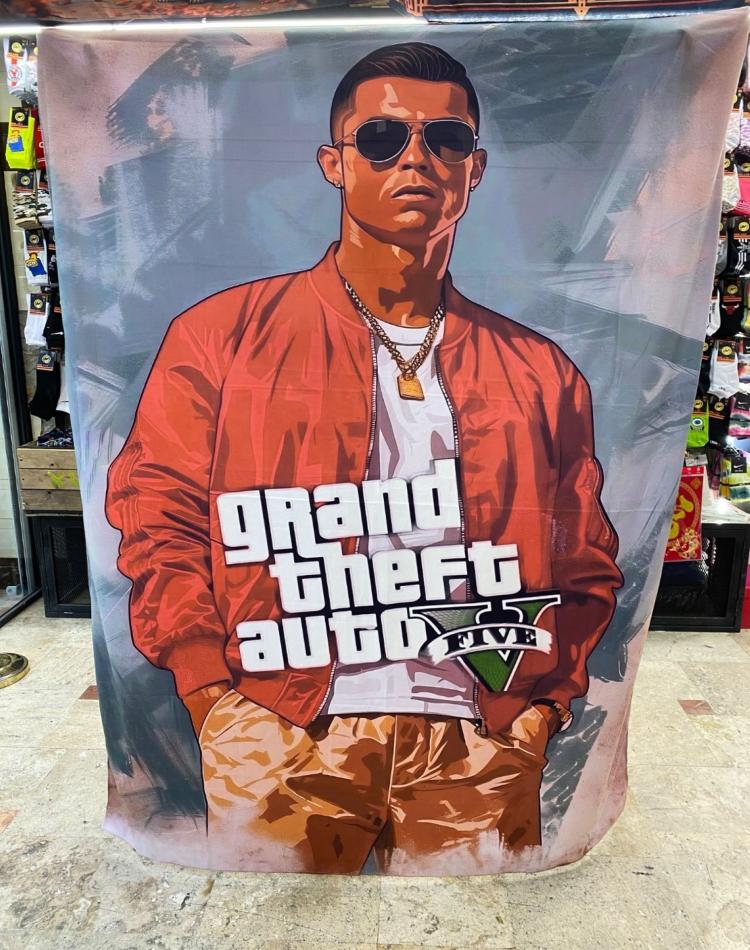 Ronaldo GTA V BackDrop Tapestry