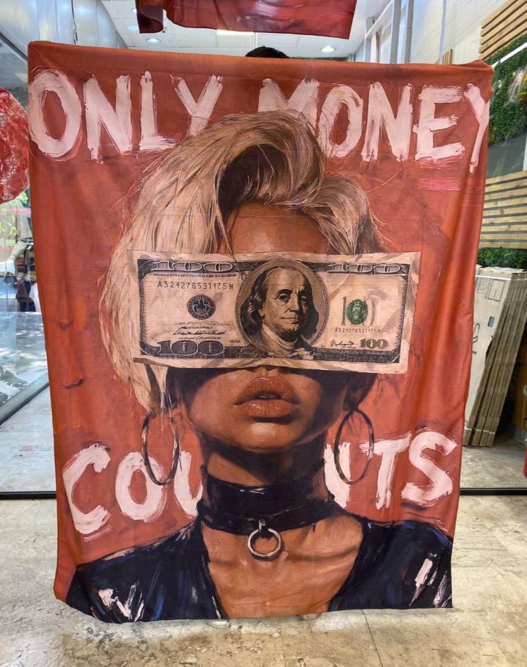 Only Money BackDrop Tapestry